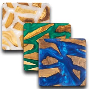 Olive wood coasters &amp; epoxy resin